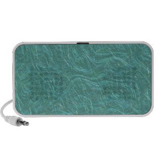 Turquoise Etched Glass. Retro Vintage Pattern iPhone Speaker