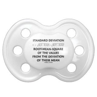 Standard Deviation Root Mean Square Of The Values Baby Pacifiers