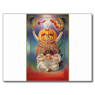 Scary Pumpkin Hallowe'en Post Card