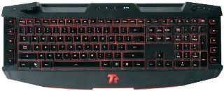 Thermaltake Esports Challenger Pro USB Keyboard Red Illumination Back Light Electronics