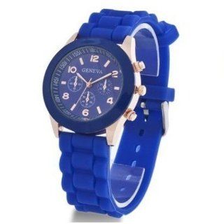 2013 Geneva Popular Silicone Quartz Men/women/girl Unisex Jelly Wrist Watch dark blue From Trendy Base at  Men's Watch store.
