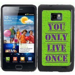 S2 YOLO You Only Live Once Samsung Galaxy S2 / SII i9100 Case Cover Green Purple Cell Phones & Accessories