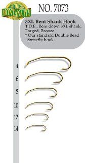 3XL Bent Shank Double Bead Stonefly Hook MFC 7073 100 Pkg.  Fly Tying Materials  Sports & Outdoors
