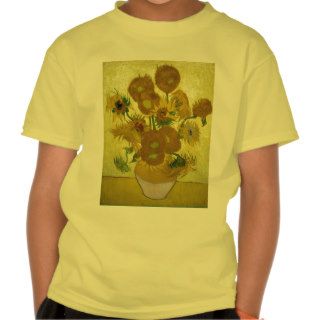 Van Gogh Sunflowers (F458) Vintage Fine Art Tshirts