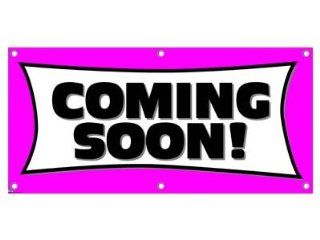 Coming Soon Pink   Restaurant Store Business Sign Banner  Business And Store Signs 