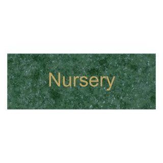 Nursery Gold on Verde Engraved Sign EGRE 482 GLDonVerde Wayfinding  Business And Store Signs 