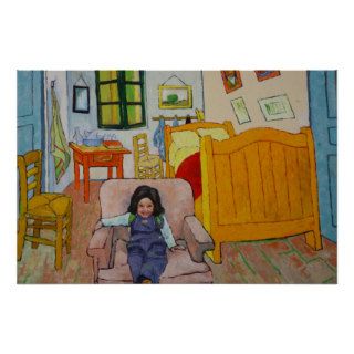 Shounie in Van Gogh's Bedroom Posters