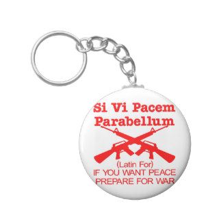 If you want peace prepare for war keychain