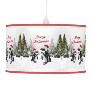 Merry Christmas Penguins In The Snow Ceiling Lamp