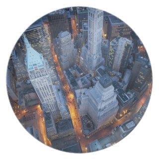 Aerial view of Wall Street Party Plates