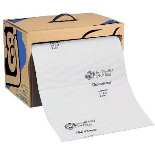 New Pig MAT484 Polypropylene 4 in 1 Oil Only Absorbent Mat Roll in Dispenser Box, 9.2 Gallon Absorbency, 80' Length x 16" Width, White Science Lab Spill Containment Supplies