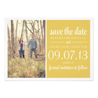 Classy Green Photo Save The Date Invites