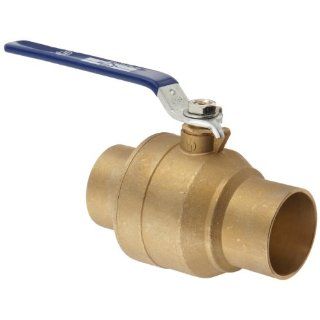 Milwaukee Valve BA 485B MS Series Brass Ball Valve, Two Piece, Inline, Lever with Memory Stop, 2" Solder End Industrial Ball Valves