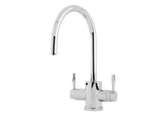 Rohl U.KIT1292LS PN 2 Polished Nickel Triflow Lead Free Compliant Contemporary Triflow 2 Lever Kitchen Faucet with "C" Spout with Included Filter U.KIT1292LS 2   Kitchen Sink Faucets  