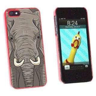 Graphics and More Elephant   Africa Safari Snap On Hard Protective Case for Apple iPhone 5/5s   Non Retail Packaging   Red Cell Phones & Accessories