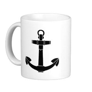Anchor Symbol Black Mugs