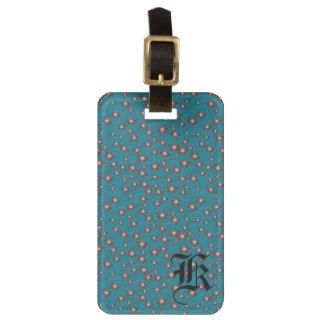 PersonalizedB blossom Luggage Tag w/ leather strap