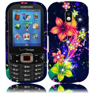 Hard Design U485 Case for Samsung Intensity 3   Cosmic Flower Cell Phones & Accessories