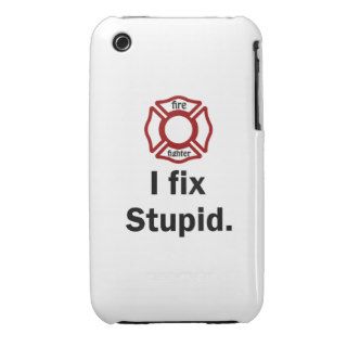 Fire Fighter I fix stupid. Case Mate iPhone 3 Case
