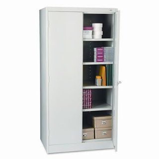 Tennsco 1480LGY   Standard Storage Cabinet, 4 Adjustable Shelves, 36 x 24 x 72, Light Gray 