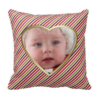 Double Sided Heart Photo Template Pillow