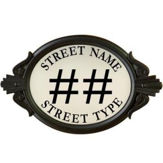 Enviromate Products 3.5 in. Plus Digit Custom Address Plaque Number and Street Name DNUMANDST