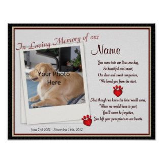 Paw Prints on My Heart Pet Memorial   Dog Cat