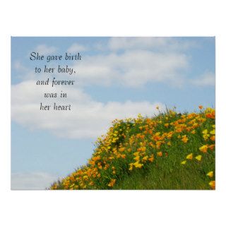 She gave birth to her baby forever in her heart poster