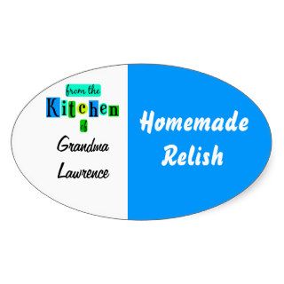 From the Kitchen of Retro Blue Green Canning Sticker