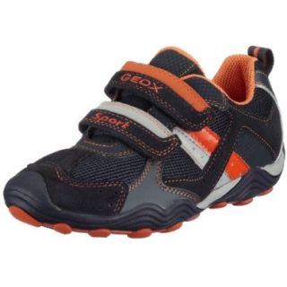 Geox Little Kid/Big Kid Jr Arno Sneaker,Navy/Orange,29 EU (11 M US Little Kid) Shoes