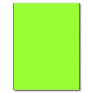 Plain Lime Green Background. Post Card