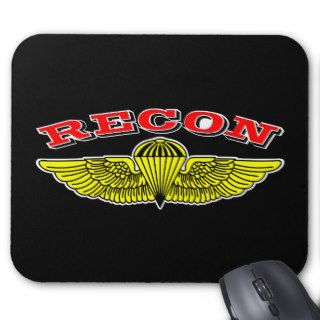 Recon Jumpwings Black Mouse Mat
