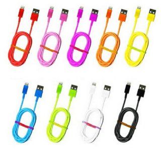 Ayangyang 2m 9 Color Iphone 5 Extra Long 6.3ft 8 Pin to USB Charger Cable for Iphone 5 Ipod Touch 5th Nano 7th Gen Can Not Support Audio Packet of 9 Cell Phones & Accessories