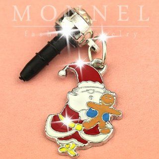 ip473 Cute Santa Claus Anti Dust Plug Cover Charm For iPhone 4 4S Cell Phones & Accessories