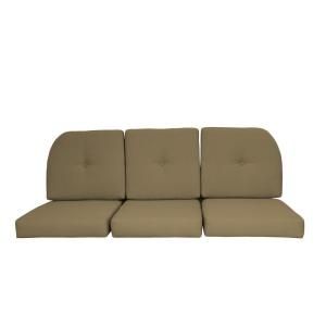 Paradise Cushions Sunbrella Sand 6 Piece Wicker Outdoor Sofa Cushion Set NC2225(3) 48019