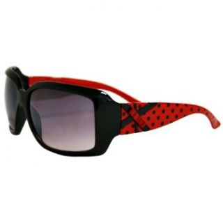 Luxury Divas Black & Red Bow & Polka Dot Fashion Sunglasses Clothing