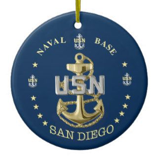 Navy Base San Diego SCPO Christmas Ornaments