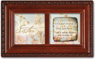 Cottage Garden Sister Petite Woodgrain Music Box Plays Thats What Friends Are For   Jewelry Music Boxes