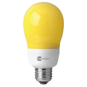 EcoSmart 60W Equivalent Soft White (2700K) A19 CFL Bug Light Bulb ES5A814Y
