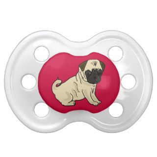 XX  Cute Pug Puppy Dog Cartoon Pacifiers