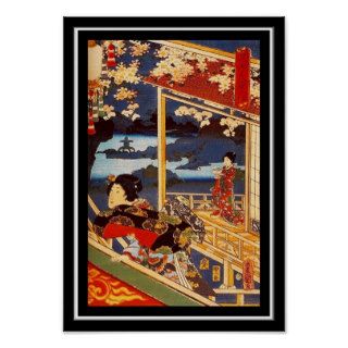 Poster Asian Vintage Art Utagawa Kunisada I. Japan