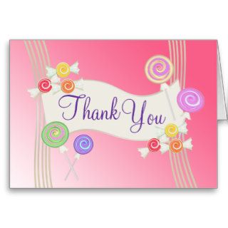 Candy Thank You Greeting Cards