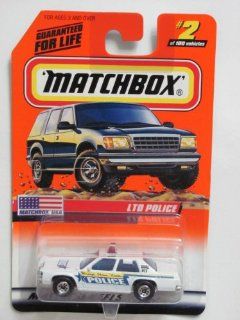 Matchbox Matchbox USA Ford LTD Police White #2 Toys & Games