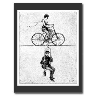 High wire Bicycle   Vintage Circus Cycling Act Post Cards