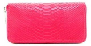 Pink Snake Skin Pattern Leather Wallet Wallet Women