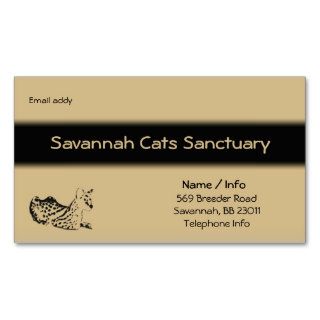 Savannah Cat Business Card / Customize