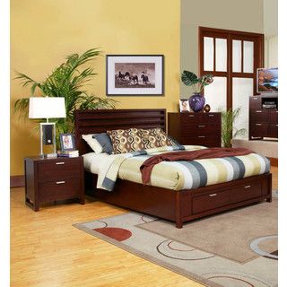 Alpine Furniture American Lifestyle Camarillo Nightstand Brown Size 2 drawer