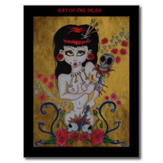 day of the dead postcards