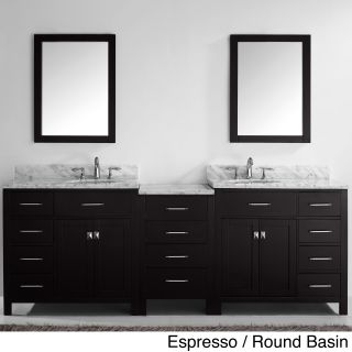 Virtu Usa Caroline Parkway 93 inch Double sink Bathroom Vanity Set