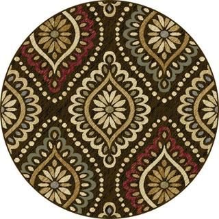 Lagoon Brown Transitional Area Rug (710 Round)